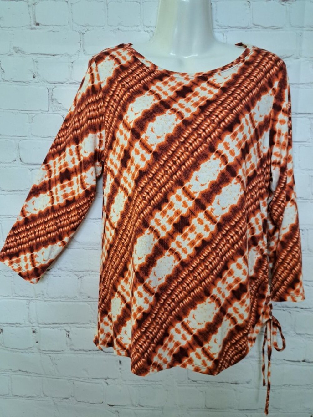 Ruby Rd. Comfy Tie- Dye Print Top Size Petite Small